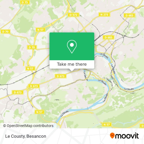 Mapa Le Cousty