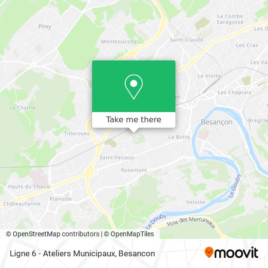 Ligne 6 -  Ateliers Municipaux map
