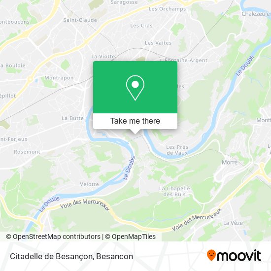 how to get to citadelle de besancon in besancon by bus or light rail