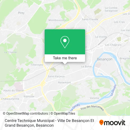 Centre Technique Municipal - Ville De Besançon Et Grand Besançon map