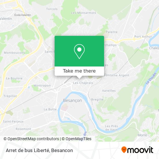 Arret de bus Liberté map