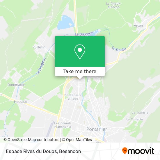 Mapa Espace Rives du Doubs