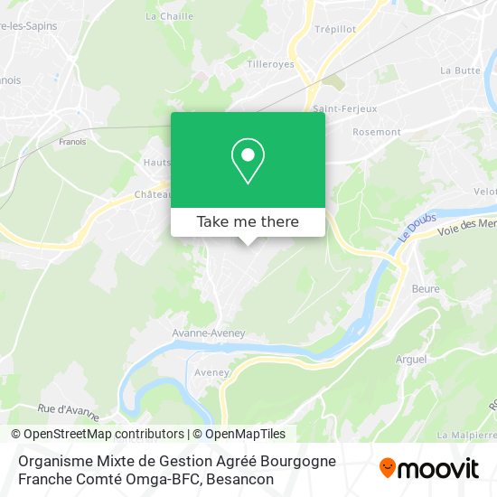 Organisme Mixte de Gestion Agréé Bourgogne Franche Comté Omga-BFC map