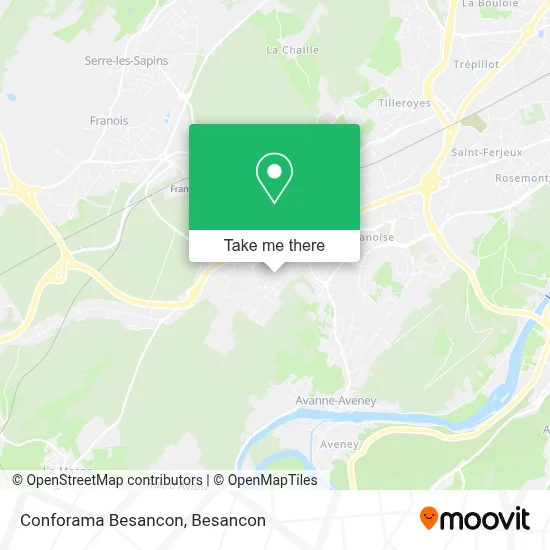 Conforama Besancon map