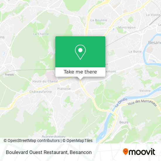 Boulevard Ouest Restaurant map