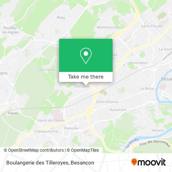 Mapa Boulangerie des Tilleroyes