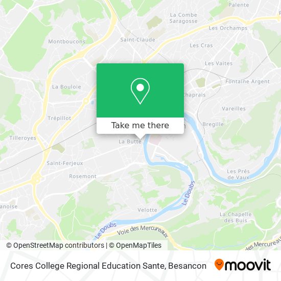 Cores College Regional Education Sante map