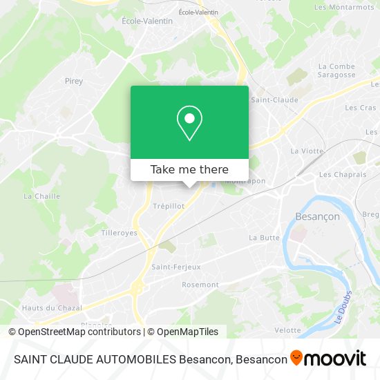 SAINT CLAUDE AUTOMOBILES Besancon map