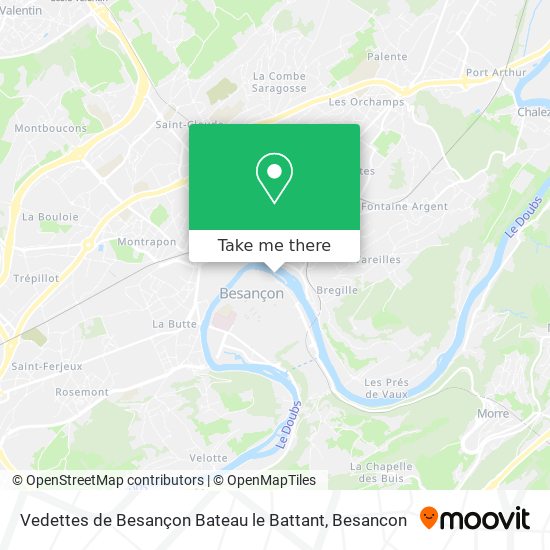 Vedettes de Besançon Bateau le Battant map