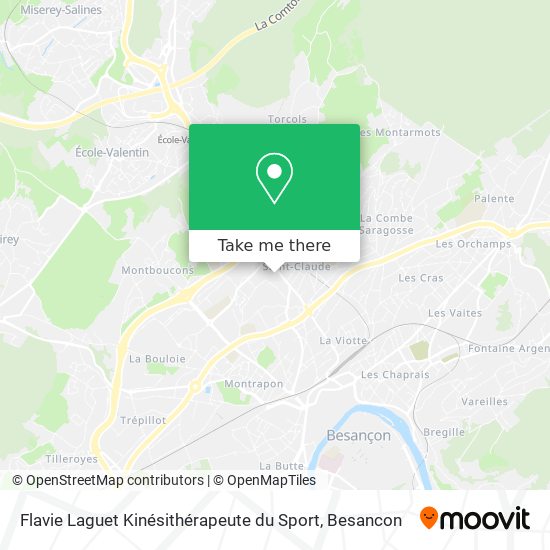 Flavie Laguet Kinésithérapeute du Sport map