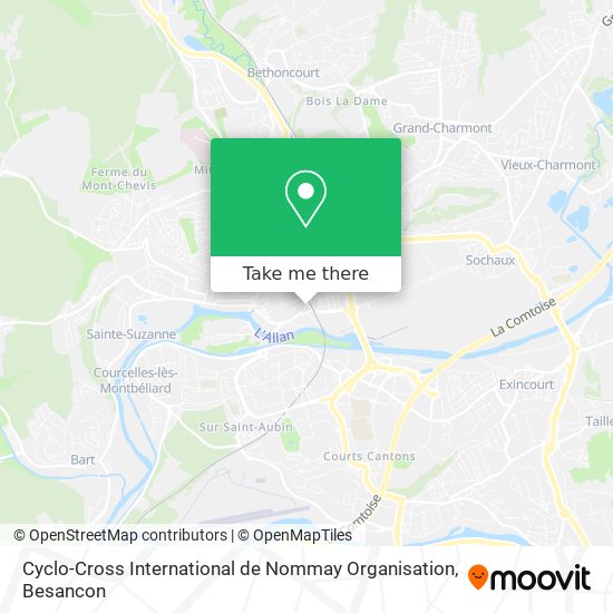 Cyclo-Cross International de Nommay Organisation map