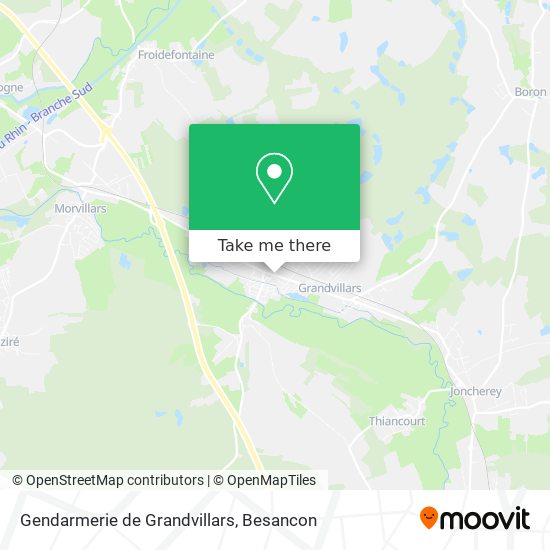 Gendarmerie de Grandvillars map