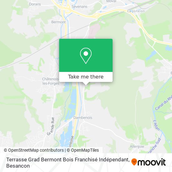 Terrasse Grad Bermont Bois Franchisé Indépendant map