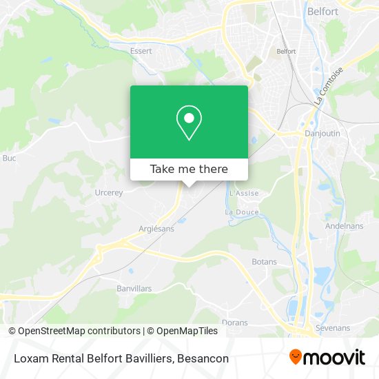 Loxam Rental Belfort Bavilliers map