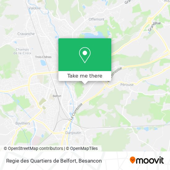 Regie des Quartiers de Belfort map