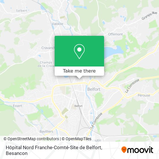 Hôpital Nord Franche-Comté-Site de Belfort map