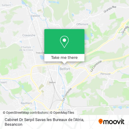 Cabinet Dr Serpil Savas les Bureaux de l'Atria map