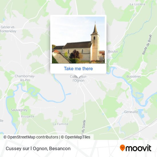 Cussey sur l Ognon map