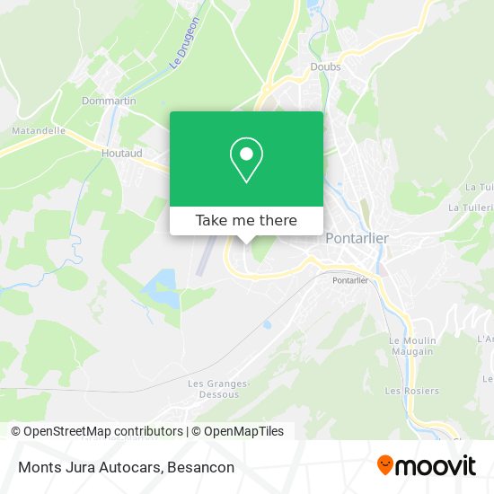 Monts Jura Autocars map