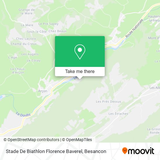 Stade De Biathlon Florence Baverel map