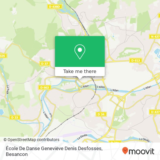 Mapa École De Danse Geneviève Denis Desfosses