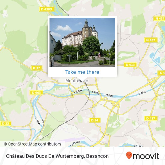 Mapa Château Des Ducs De Wurtemberg