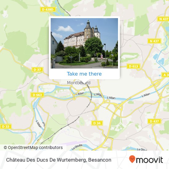 Château Des Ducs De Wurtemberg map