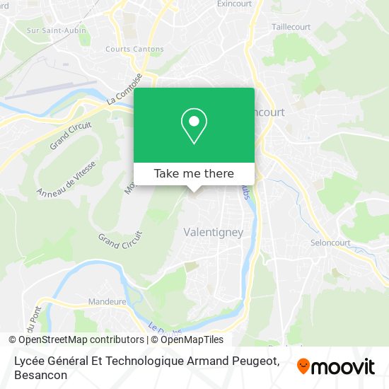 Lycée Général Et Technologique Armand Peugeot map