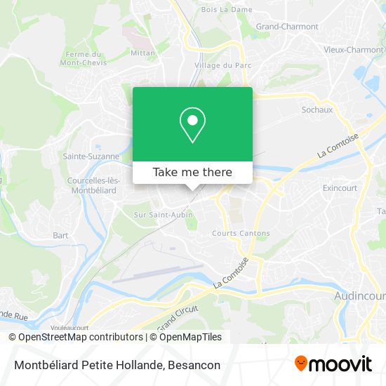 Montbéliard Petite Hollande map