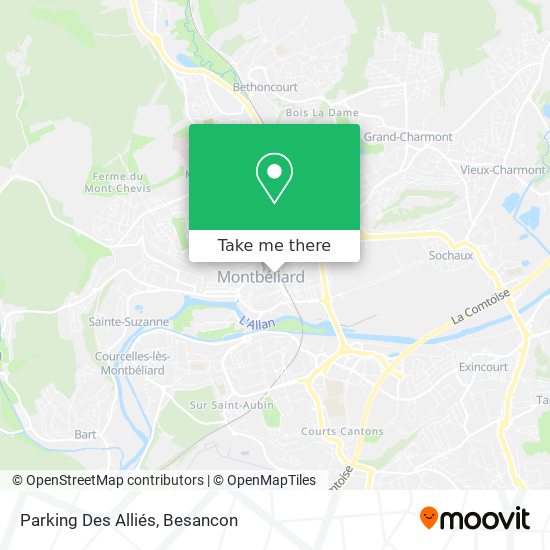 Parking Des Alliés map