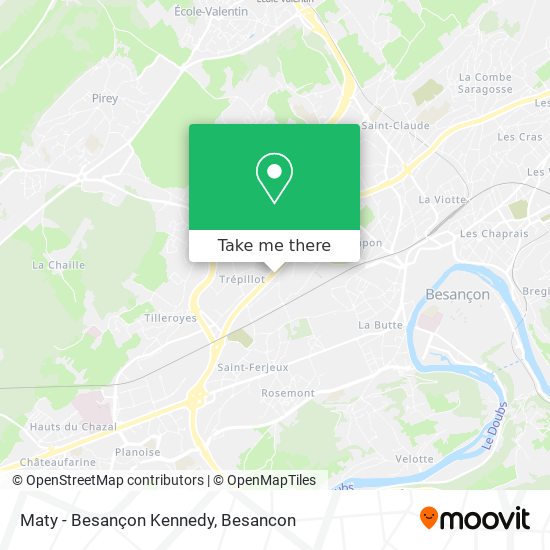 Mapa Maty - Besançon Kennedy