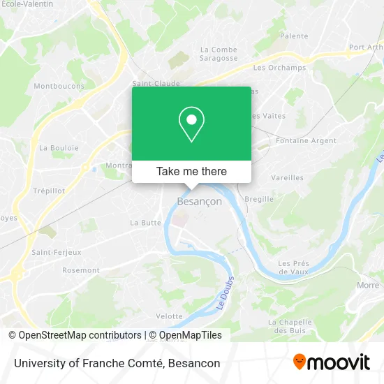 University of Franche Comté map