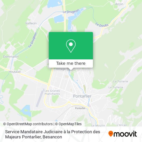 Service Mandataire Judiciaire à la Protection des Majeurs Pontarlier map