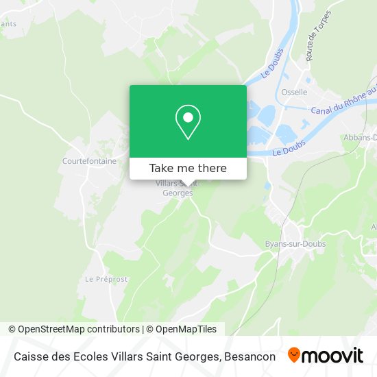 Mapa Caisse des Ecoles Villars Saint Georges