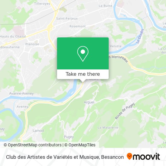 Club des Artistes de Variétés et Musique map