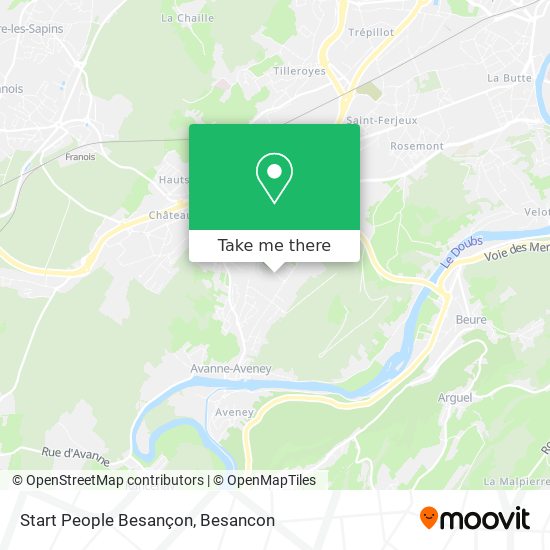 Start People Besançon map