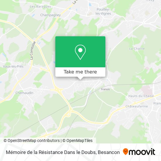 Mapa Mémoire de la Résistance Dans le Doubs