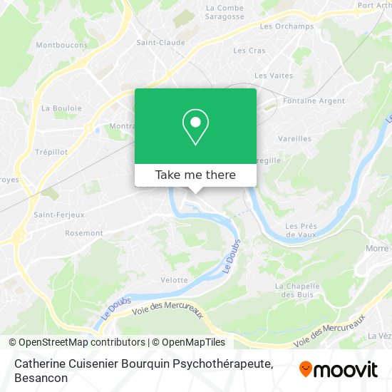 Mapa Catherine Cuisenier Bourquin Psychothérapeute