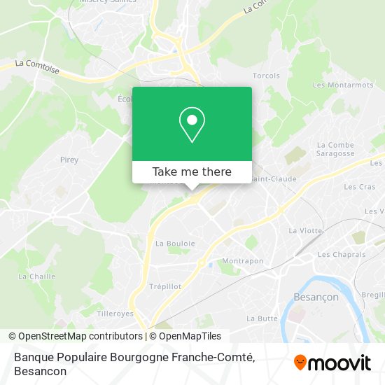 Mapa Banque Populaire Bourgogne Franche-Comté