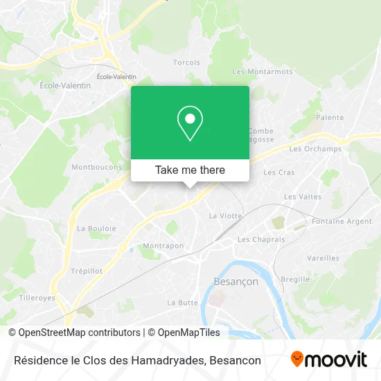 Résidence le Clos des Hamadryades map