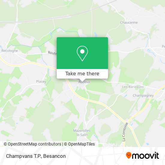 Champvans T.P. map