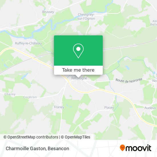 Mapa Charmoille Gaston