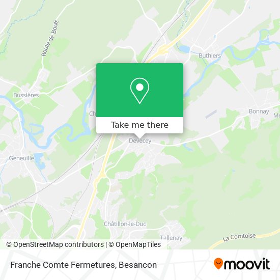 Franche Comte Fermetures map