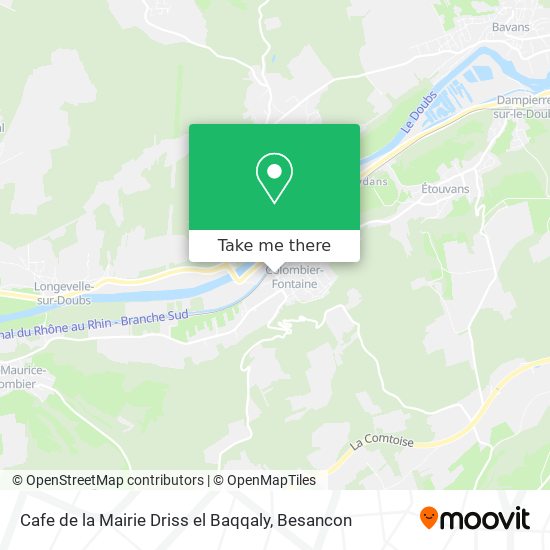 Cafe de la Mairie Driss el Baqqaly map