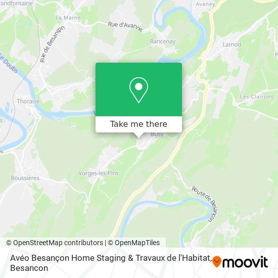 Mapa Avéo Besançon Home Staging & Travaux de l'Habitat