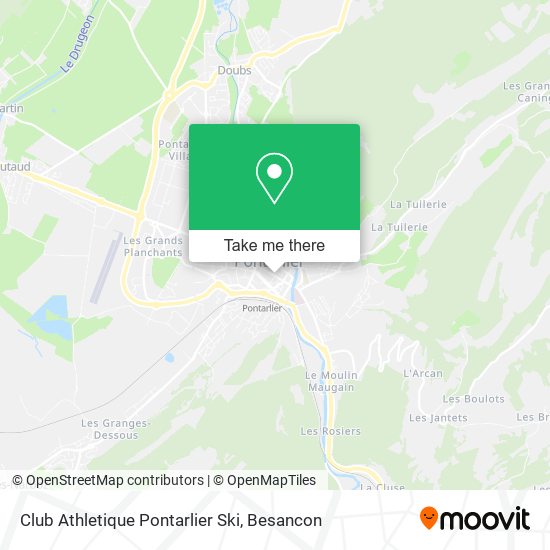 Mapa Club Athletique Pontarlier Ski