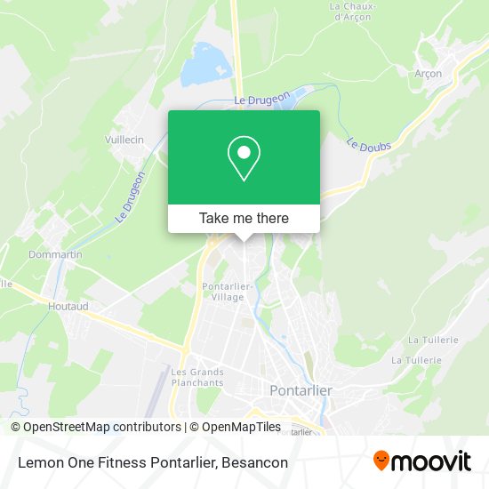 Mapa Lemon One Fitness Pontarlier