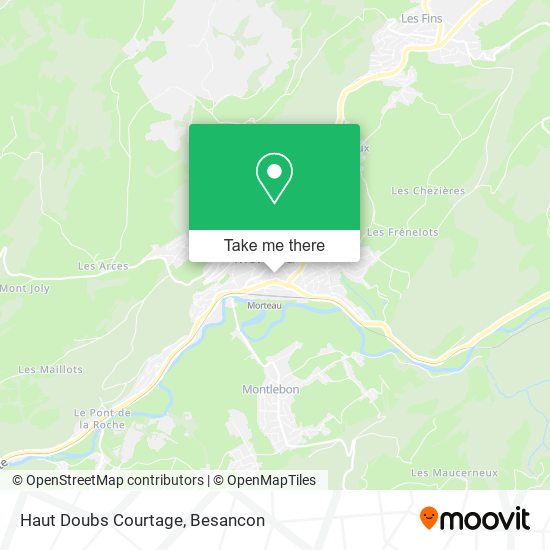 Mapa Haut Doubs Courtage