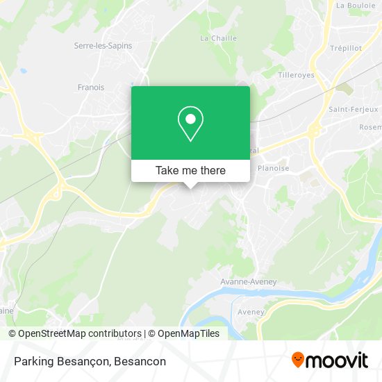 Parking Besançon map