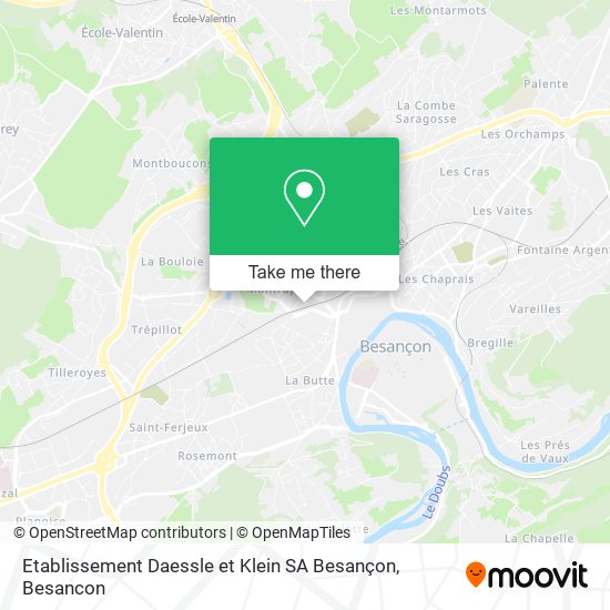 Mapa Etablissement Daessle et Klein SA Besançon
